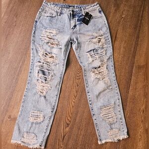 ‼️Last Chance‼️Flamingo Boyfriend Jeans Distressed Large